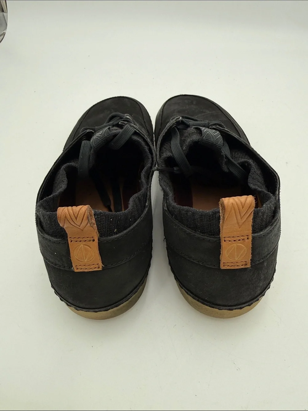 Clarks nature Men's Black Casual Lace-Up Shoes 8.5 leather upper casual office